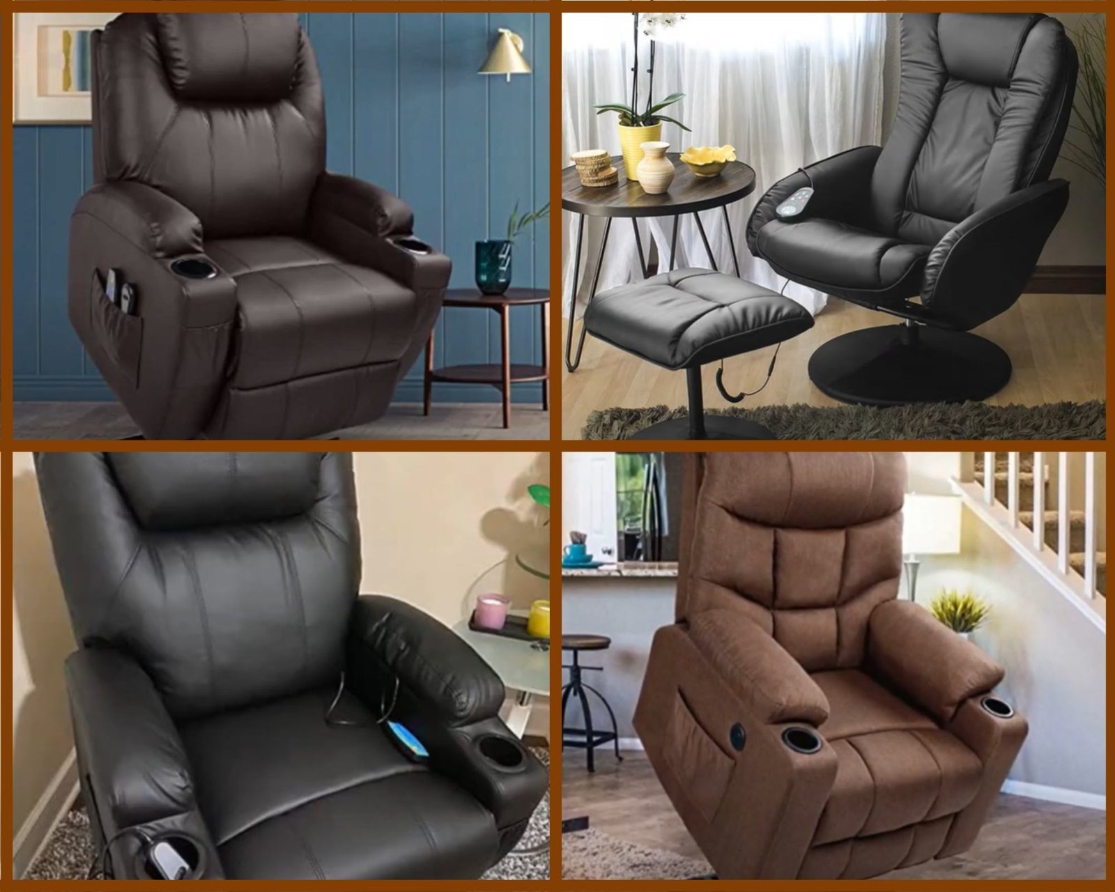 many types of common massage chairs 