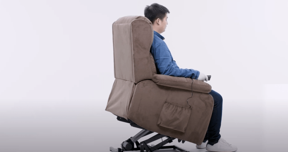 Lift-recliners A man is using a lift recliner