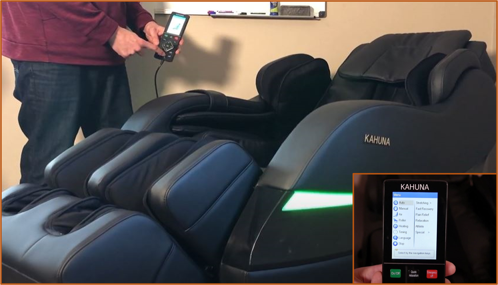 Kahuna-SM-7300-Review a remote massage chair