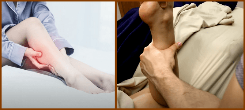 calfmassagebenefit a women relaxing leg with calf massage